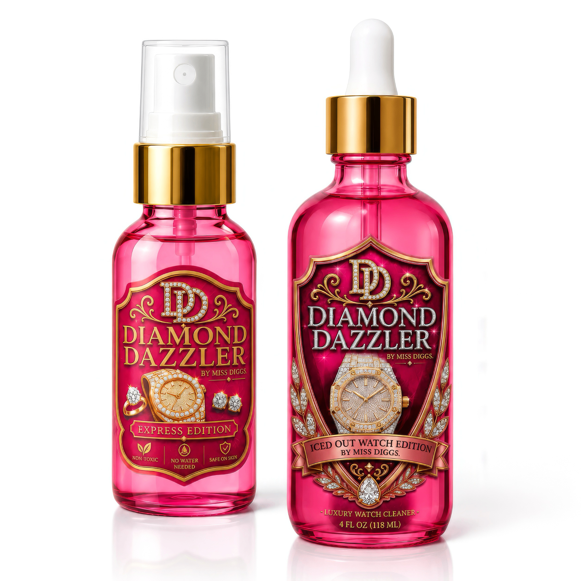 Diamond Dazzler Basic Combo Pack — Express spray and Iced Out Watch Edition dropper